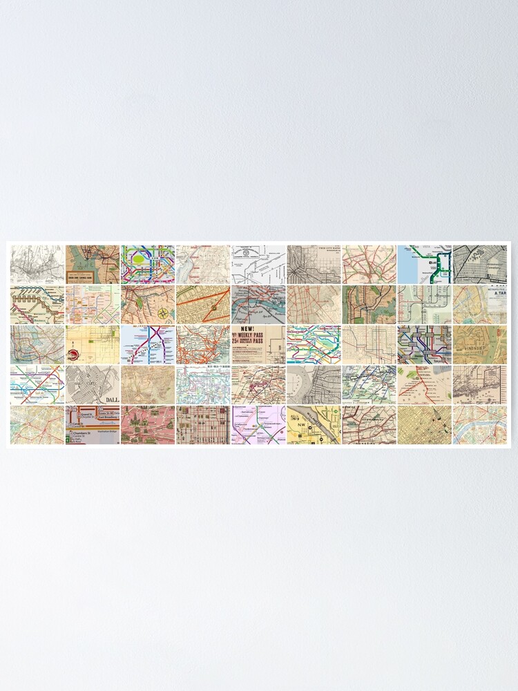 Alternate view of Subway & Transit Maps Poster