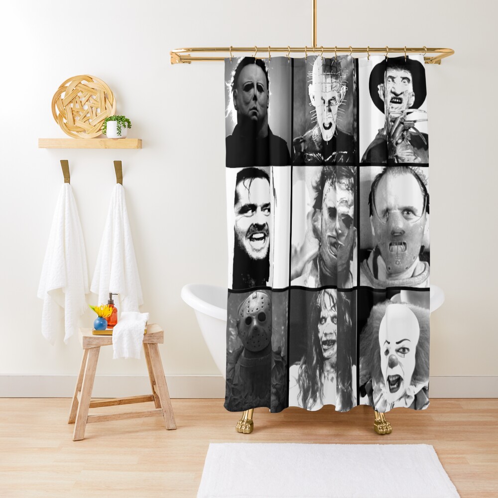 Iconic Horror Villians Shower Curtain