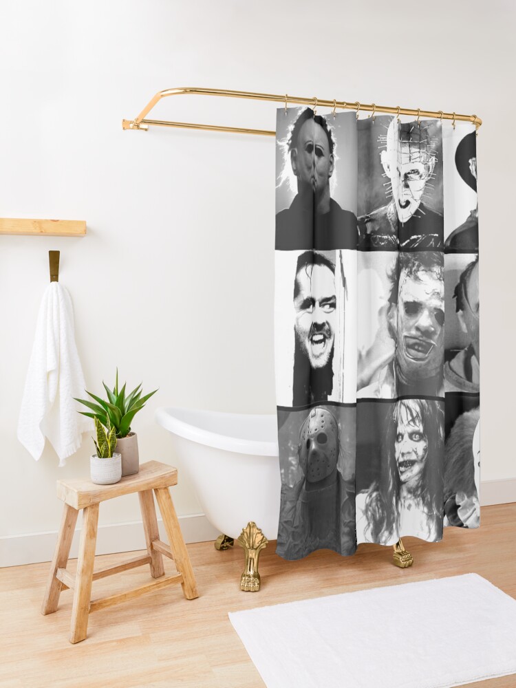 Alternate view of Iconic Horror Villians Shower Curtain