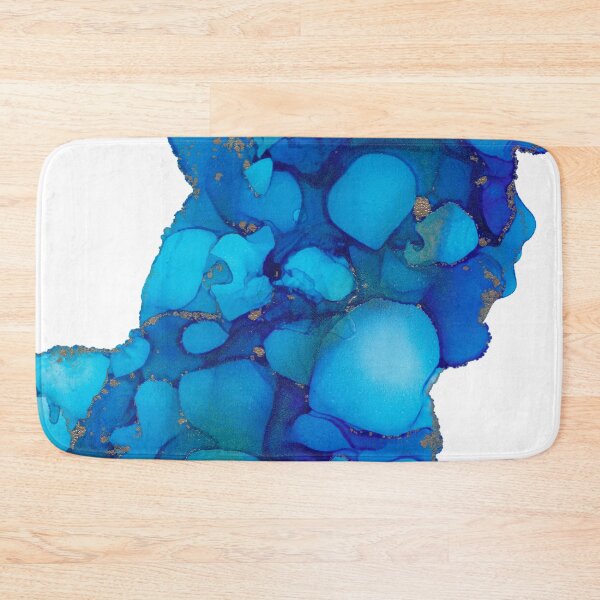 Item preview, Deep Blue: Original Abstract Alcohol Ink Painting designed and sold by herzart.