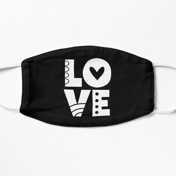 White Love Letters Mask