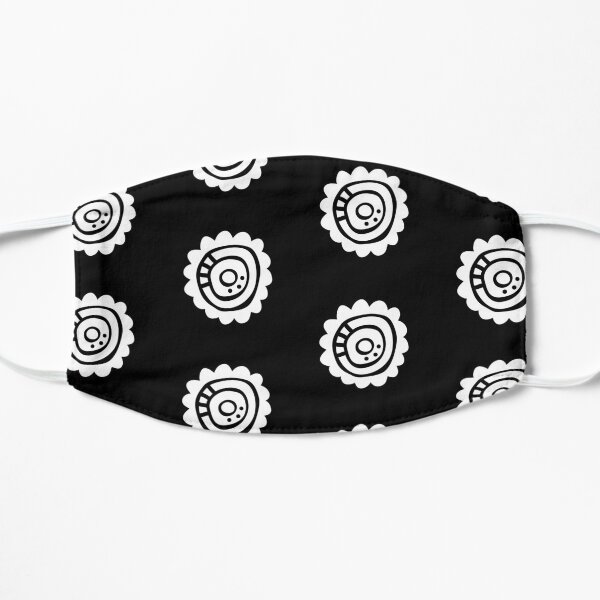 White Abstract Flower Mask