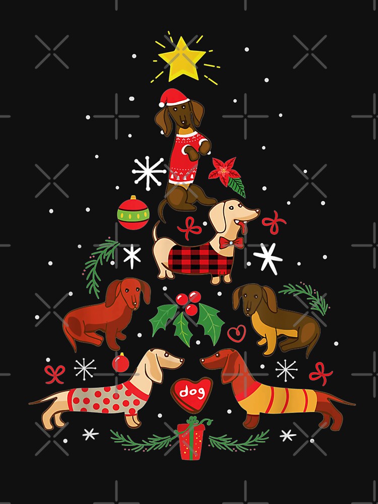 Funny Dachshund Christmas Tree Ornament Decor Gift by NovakBalazs