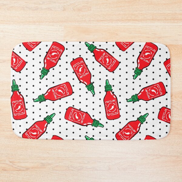 Item preview, Sriracha sauce - black polka dots - hot chili sauce designed and sold by littlearrow.