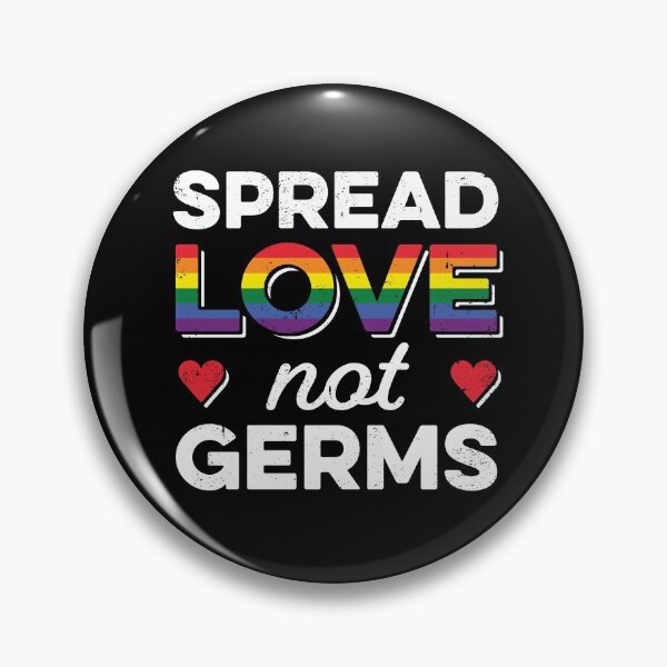 Item preview, LGBT Pride Social Distancing Quarantine Spread Love Not Germs designed and sold by mindeverykind.