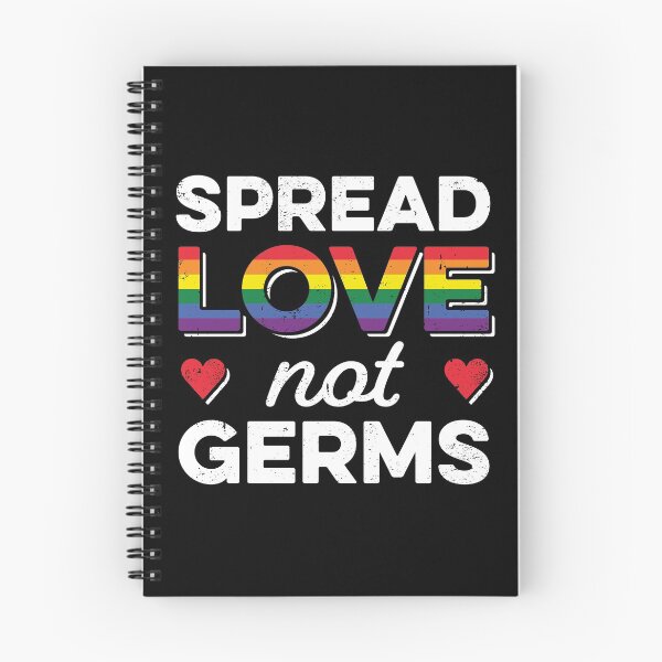 Item preview, LGBT Pride Social Distancing Quarantine Spread Love Not Germs designed and sold by mindeverykind.