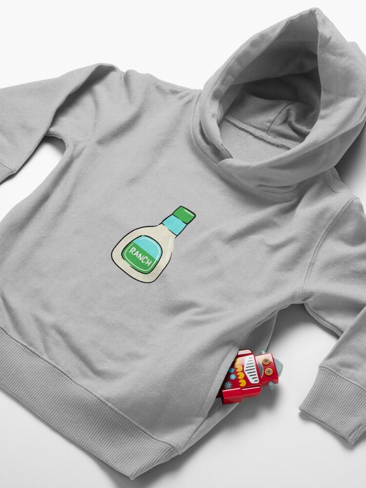 Alternate view of Ranch - salad dressing bottle  Toddler Pullover Hoodie