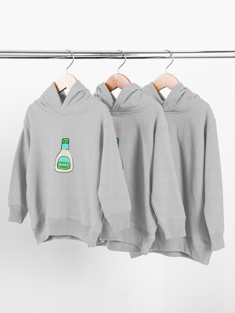 Alternate view of Ranch - salad dressing bottle Toddler Pullover Hoodie