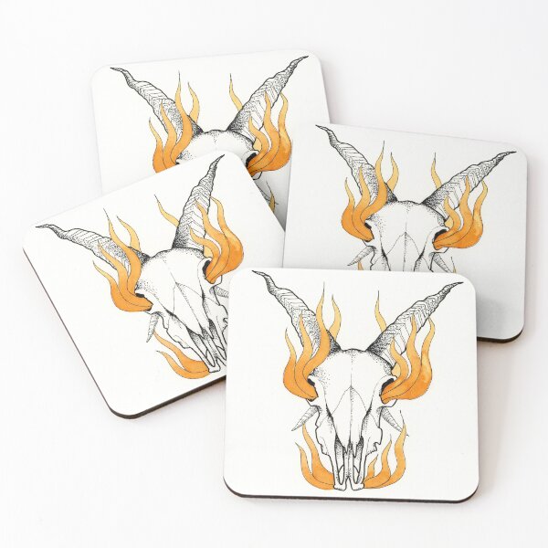 Item preview, Goat Skull on Fire designed and sold by astraldream.
