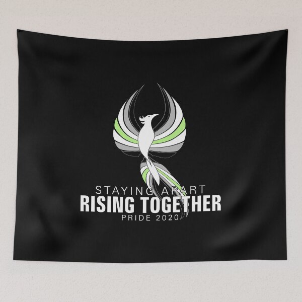 Item preview, Agender Staying Apart Rising Together Pride 2020 Phoenix designed and sold by Patrick Hiller.