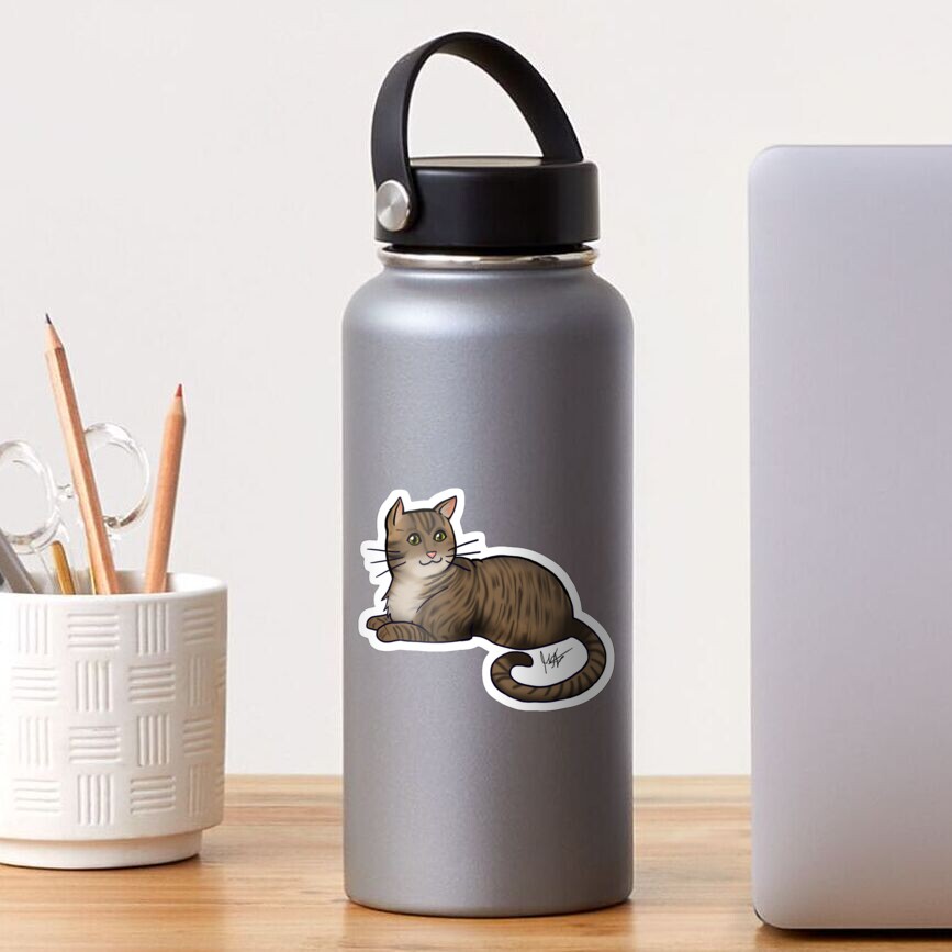 Brown Tabby Cat Sticker
