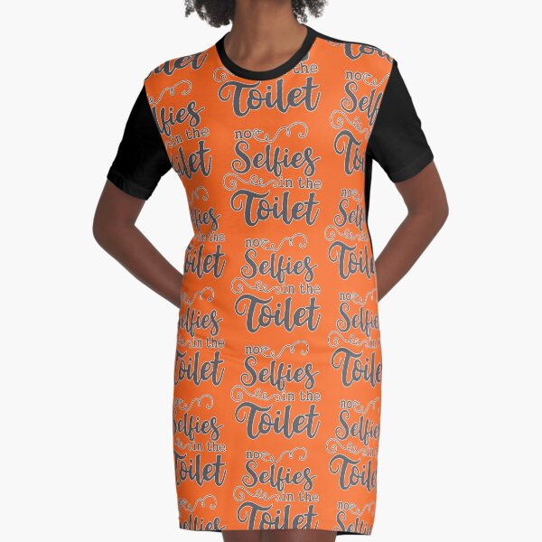 No selfies en el baño Vestido camiseta