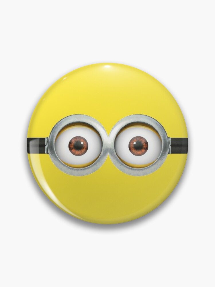 Minion style Eyes Pin for Sale by CustomShirtGuy
