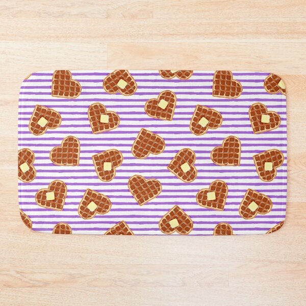 Item preview, heart shaped waffles - purple stripes designed and sold by littlearrow.