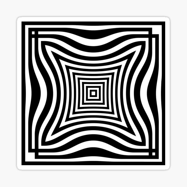 Item preview, Curved Squares Op Art designed and sold by 2HivelysArt.