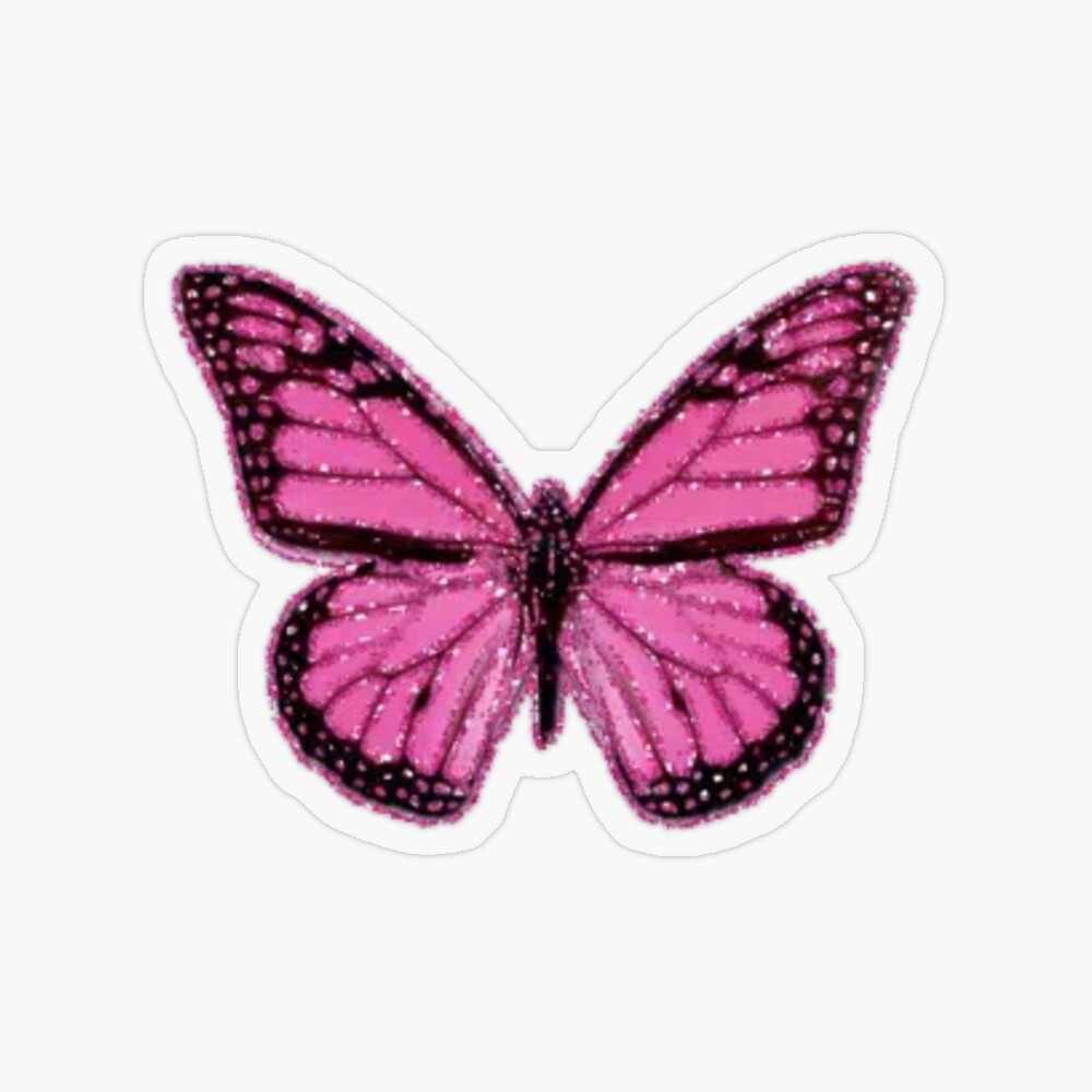 Trendy Y2K stickers. Cute girly patches, butterfly and glamour