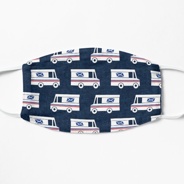 Mail Trucks - blue Flat Mask