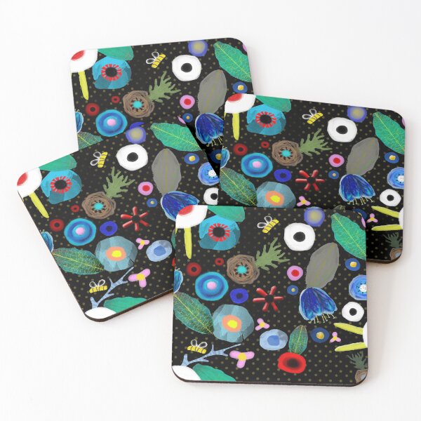 Item preview, Interior design and fashion floral Rupydetequila 2019 - Black Polka dots unique fabric designed and sold by rupydetequila.