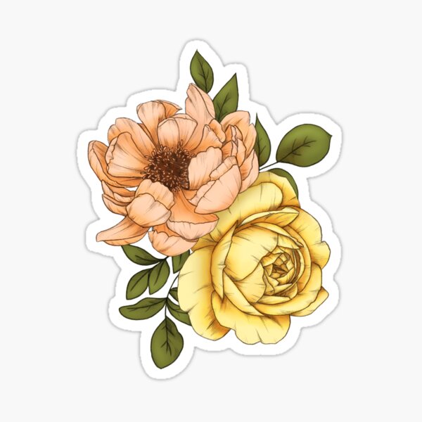 "Pretty flowers" Sticker by RisingSunCS Redbubble