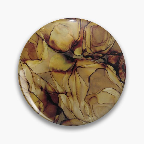 Item preview, Brown Teakwood:  Original Abstract Alcohol Ink Painting designed and sold by herzart.