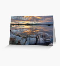 Sundown Willow Lake Greeting Card
