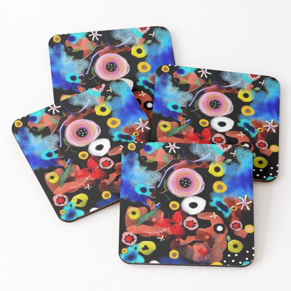 Item preview, Black daisies heart swirls and happy night spring feelings designed and sold by rupydetequila.