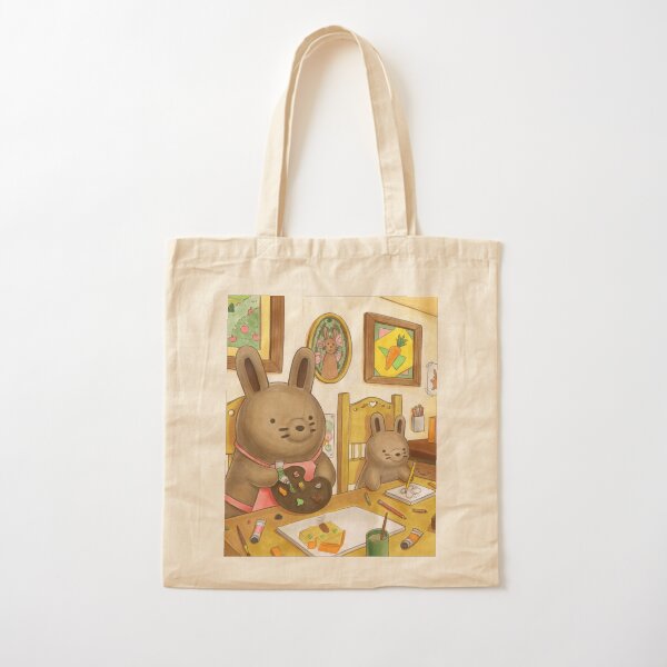 Artsy Bun Buns Cotton Tote Bag