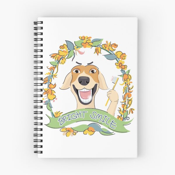 Item preview, Cute dog is smiling and showing white teeth while front leg holding toothbrush paste with toothpaste  designed and sold by hadkhanong.