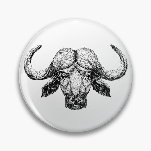 Item preview, AFRICAN BUFFALO DRAWING designed and sold by ReignGFX.