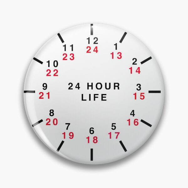 Aperçu de l'œuvre Horloge analogique LIFE 24HR créée et vendue par bluegumtv.