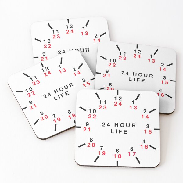 Item preview, 24HR LIFE analogue clock designed and sold by bluegumtv.