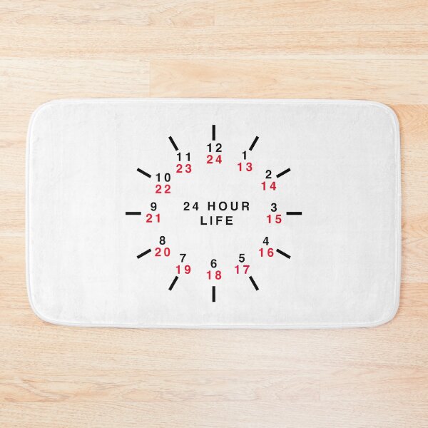 Item preview, 24HR LIFE analogue clock designed and sold by bluegumtv.