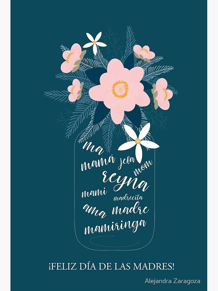 Feliz Dia de las Madres Art Board Print for Sale by Alejandra Zaragoza