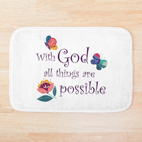Item preview, With God All Things are Possible | Scripture Art designed and sold by PraiseQuotes.