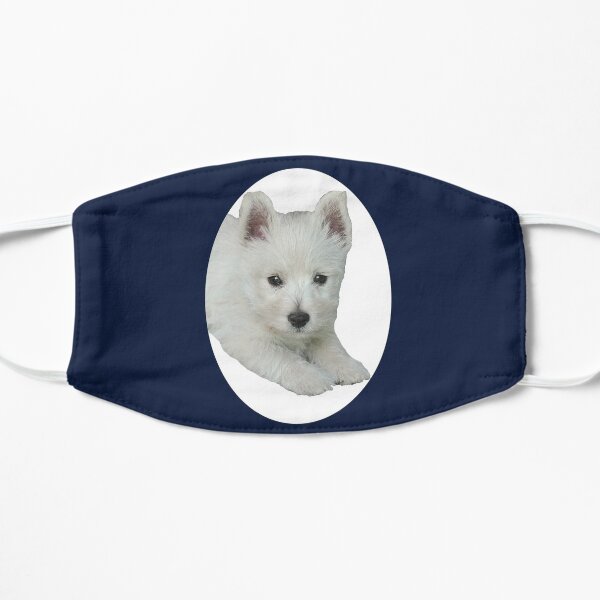 West Highland White Terrier Puppy Portrait 4 Mask