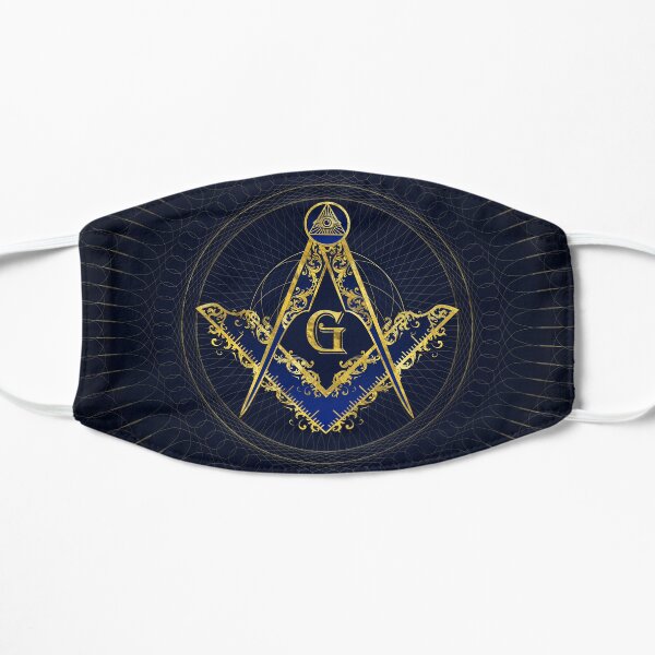 Freemasonry symbol Square and Compasses Flat Mask