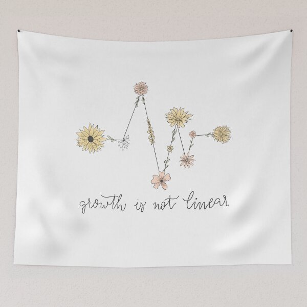 Item preview, Growth Is Not Linear Muted Flowers designed and sold by allyyxoxo.