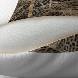 Alternate view of Leopard Fur Texture Geometric Pattern Throw Pillow