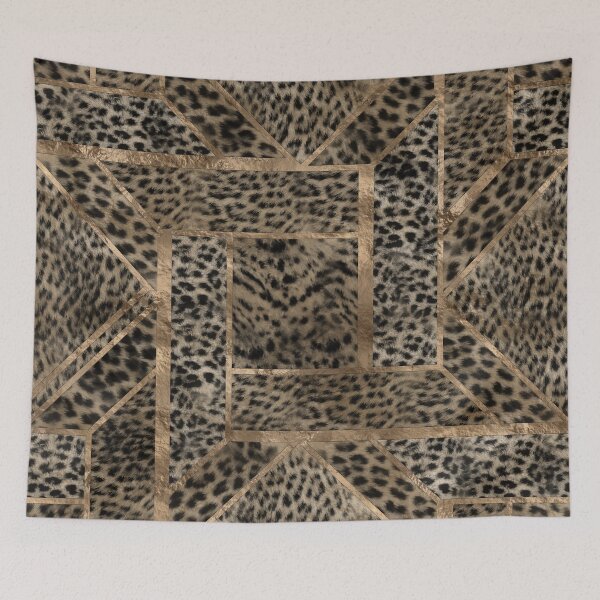 Item preview, Leopard Fur Texture Geometric Pattern designed and sold by k9printart.
