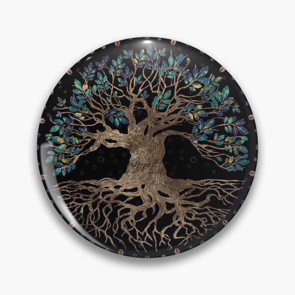 Item preview, Tree of life -Yggdrasil Golden and Marble ornament designed and sold by k9printart.