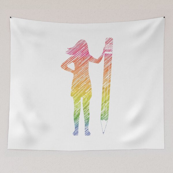 Item preview, I am an Artist Girl Windswept Print) designed and sold by Thoughtscrawl.
