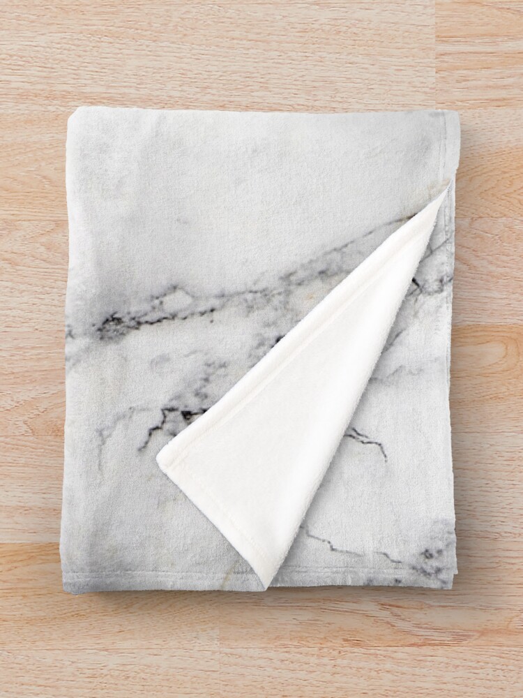 Alternate view of White Marble Throw Blanket