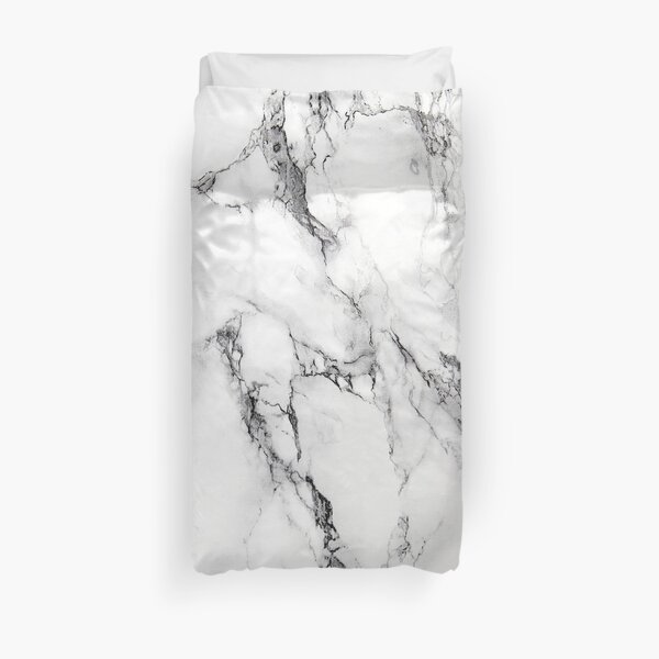 Marbre blanc Housse de couette