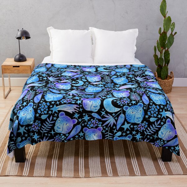 Item preview, Cheetahs in a Midnight Jungle All Over Pattern designed and sold by KConfetti.