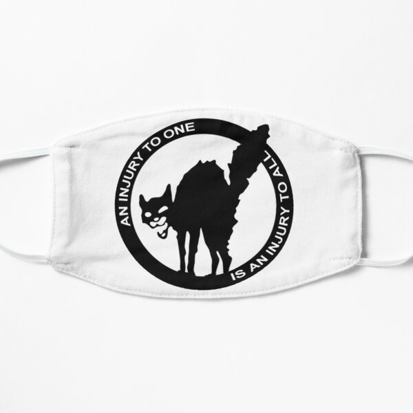 AN Injury To One Is An Injury To All - Anarcho-Syndicalist Logo Flat Mask