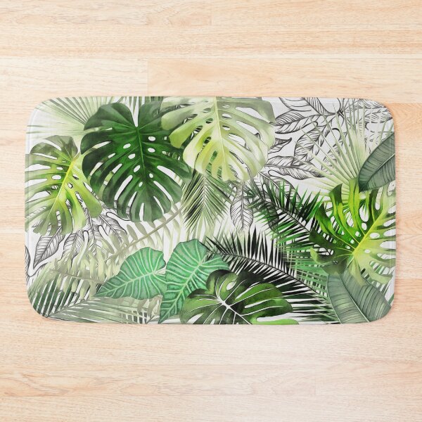 Tropical Foliage 01 Bath Mat