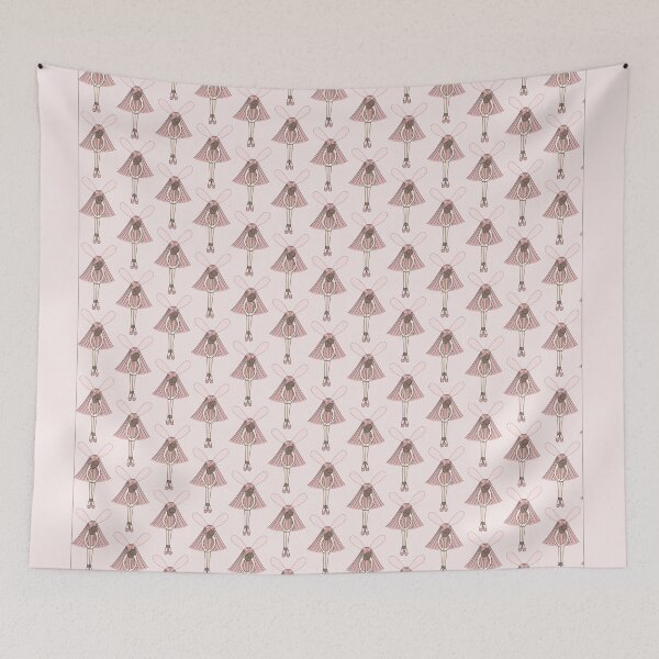 Item preview, Pink Ballerina Fairy Pattern Digital Art | Melanie Jensen Illustrations designed and sold by Melanie Jensen.