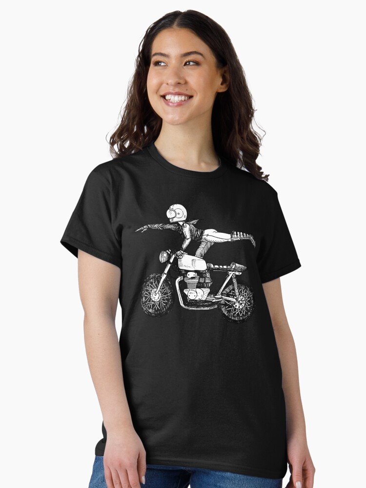 Thumbnail 2 of 7, Classic T-Shirt, Women Who Ride - Superwoman designed and sold by blindthistle.
