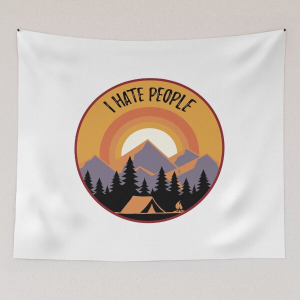 Item preview, Funny Camping Design - I Hate People designed and sold by EstelleStar.