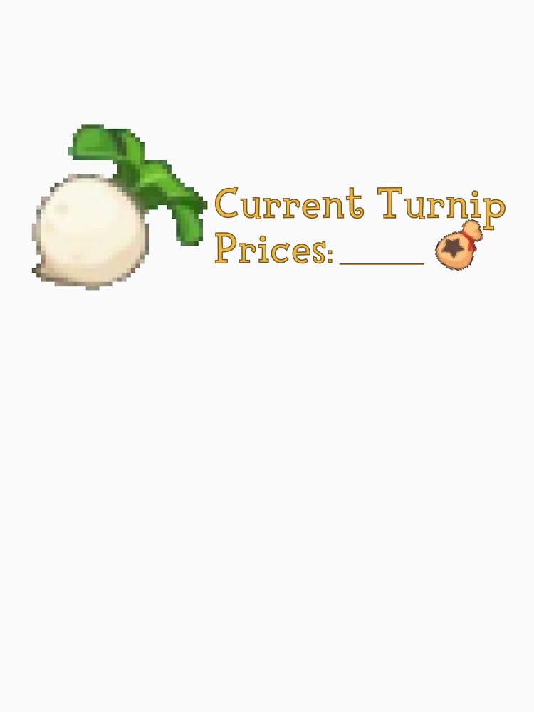 "Animal Crossing Turnip Prices" T-shirt by PlutonianTaco ...